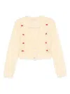 Alessandra Rich V-neck Cropped Cardigan