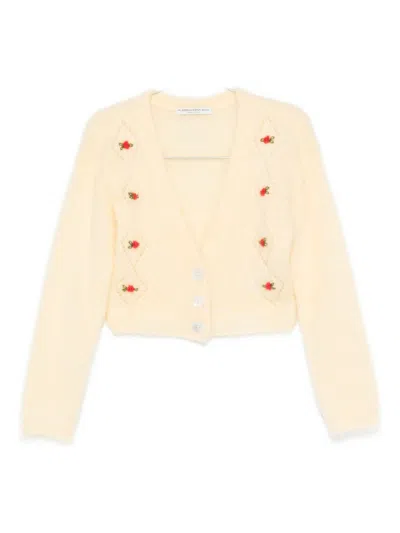 Alessandra Rich Floral-embroidered Cardigan