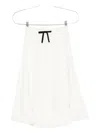 Alessandra Rich Floral-jacquard Midi Skirt In White