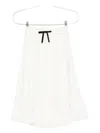 Alessandra Rich Floral-jacquard Midi Skirt In White