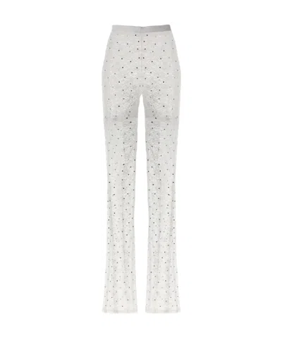 ALESSANDRA RICH ALESSANDRA RICH HIGH-WAIST LACED SEMI-SHEER LEGGINGS
