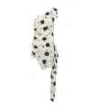 Alessandra Rich Floral-print One-shoulder Dress In White