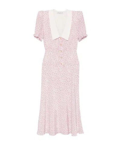 Alessandra Rich Floral Print Midi Dress