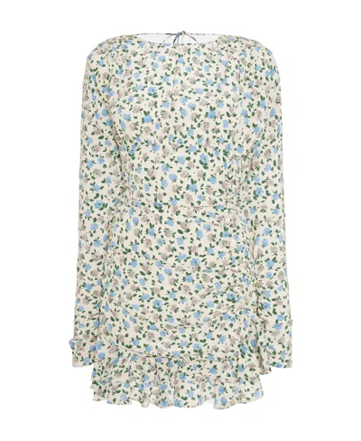 ALESSANDRA RICH ALESSANDRA RICH FLORAL PRINTED ASYMMETRIC MINI DRESS