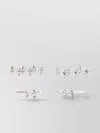 Alessandra Rich Set Of Four Bow Pins Hair Accessories Silver
