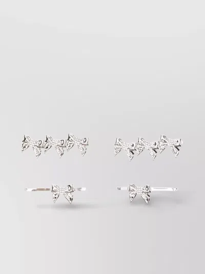 Alessandra Rich Four Bow Pins Set