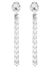 Alessandra Rich Fringed Earrings In Silver