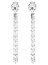 Alessandra Rich Crystal Embellished Fringed Dangling Earrings In Metallic