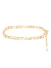Alessandra Rich Gem-embellished Chain Belt In Gold