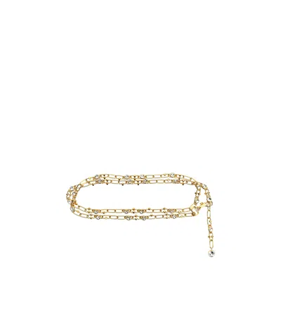 Alessandra Rich Chain And Crystal Belt Belts Gold