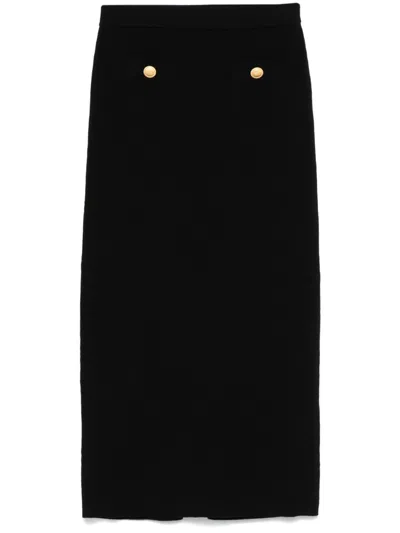 ALESSANDRA RICH RIBBED MIDI SKIRT - WOMEN'S - CASHMERE/WOOL