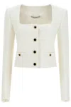 Alessandra Rich Tweed Jacket With Sequins Embell