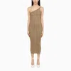 Alessandra Rich One Shoulder Dress Rhinestones