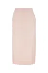 Alessandra Rich Squin Embellished Tweed Midi Skirt In Lightpink