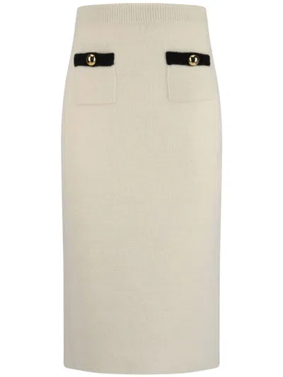 Alessandra Rich 'alpaca Midi Skirt In White | ModeSens