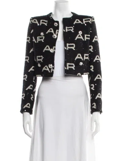 Pre-owned Alessandra Rich Graphic Print Jacket In Black/neutrals