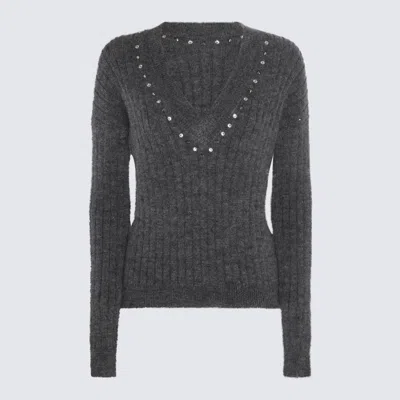 ALESSANDRA RICH ALESSANDRA RICH GREY WOOL BLEND JUMPER