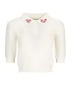 Alessandra Rich Embroidered Wool Knit Top