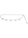 Alessandra Rich Heart Charm Crystal Necklace In Silber