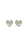 Alessandra Rich Heart Crystal Earrings In Yellow