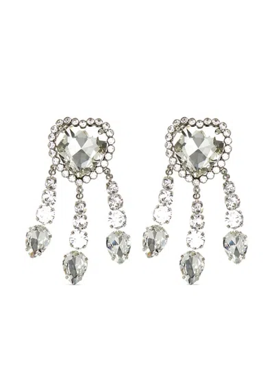 ALESSANDRA RICH HEART CRYSTAL-EMBELLISHED EARRINGS