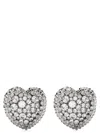 Alessandra Rich Heart Earrings In Metallic