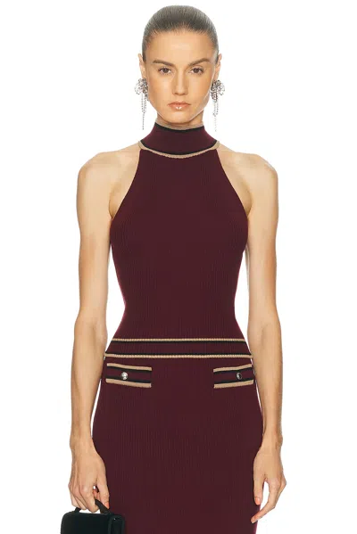 Alessandra Rich High Neck Top In Multi
