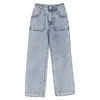 Alessandra Rich High-rise Wide-leg Jeans In Blue Cotton In Blue