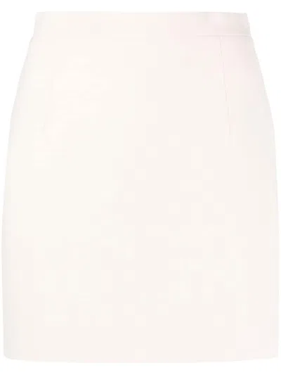 Alessandra Rich High-rise Wool Miniskirt In Neutrals