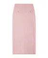 Alessandra Rich High-waisted Midi Skirt In Pink