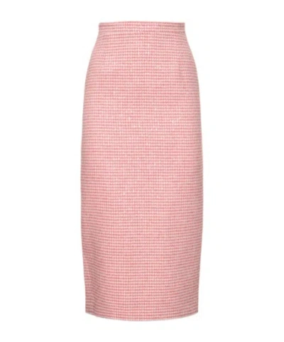 Alessandra Rich High-waisted Sequined Skirt In Pink