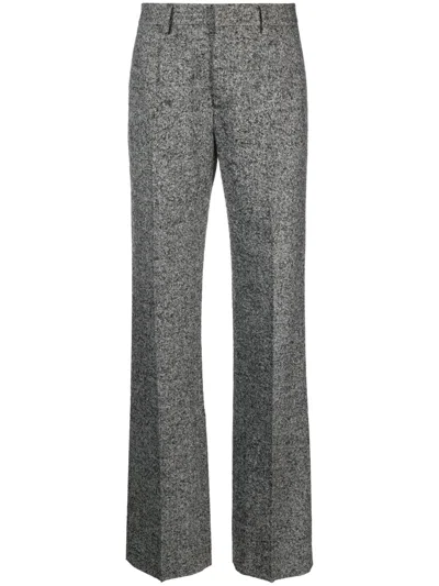Alessandra Rich High-waisted Tailored Trousers In Black