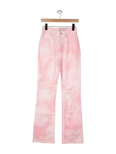 Pre-owned Alessandra Rich High-rise Flared Jeans In Pink