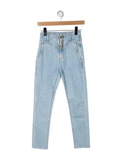 Pre-owned Alessandra Rich High-rise Skinny Leg Jeans In Blue