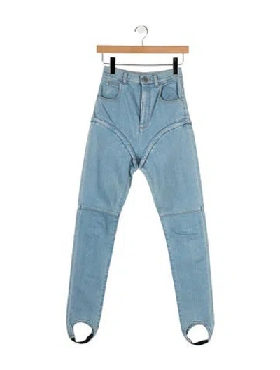Pre-owned Alessandra Rich High-rise Skinny Leg Jeans In Blue