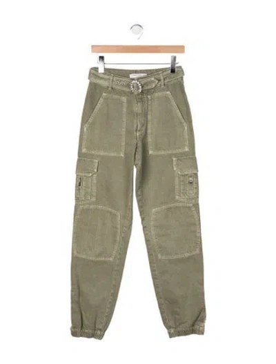 Pre-owned Alessandra Rich High-rise Straight Leg Jeans In Green