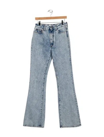 Pre-owned Alessandra Rich High-rise Wide Leg Jeans W/ Tags In Blue