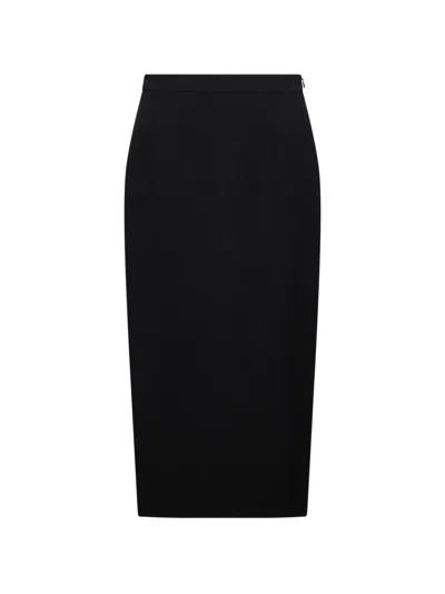Alessandra Rich High-waisted Pencil Midi Skirt In Black