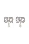 Alessandra Rich Hypoallergenic Brass Earrings In Silver