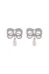 Alessandra Rich Hypoallergenic Brass Earrings In Cry-silver (silver)