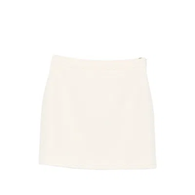 Alessandra Rich High-waisted Skirt In White