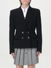 Alessandra Rich Oversized Double-bre In Schwarz