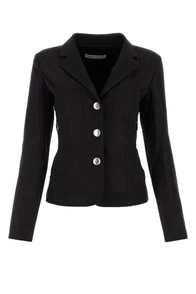 Alessandra Rich Jackets And Vests In Black