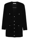 Alessandra Rich Jewel-button Multi-pocket Dress In Black