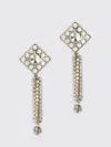 Alessandra Rich Crystal Square Dangle Earrings In Multi