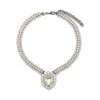Alessandra Rich Crystal-embellished Necklace In Metallic