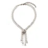 Alessandra Rich Crystal-embellished Necklace In Metallic