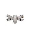 Alessandra Rich Crystal-bow Earrings In Silver