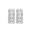 Alessandra Rich Crystal-embellished Rectangular Earrings In Silver