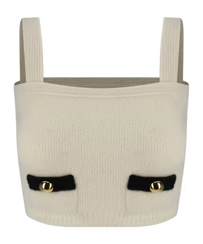 ALESSANDRA RICH ALESSANDRA RICH SLEEVELESS RIBBED-KNIT TOP